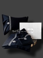 Постельное белье Maison D'or Maison Deluxe antracite-grey 200x220см сатин с вышивкой