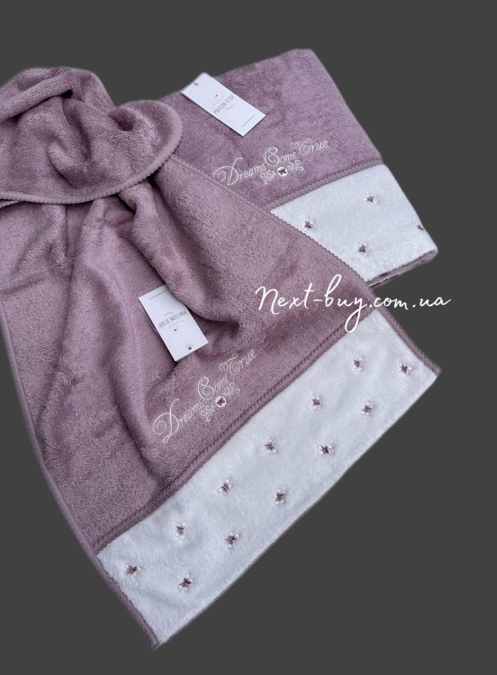 Maison D`or Lavoine Butterfly dark lilac махровий рушник 50х100 - Зображення 2