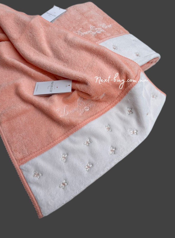 Maison D`or Lavoine Butterfly salmon махровий рушник для сауни 85х150 - Зображення 2