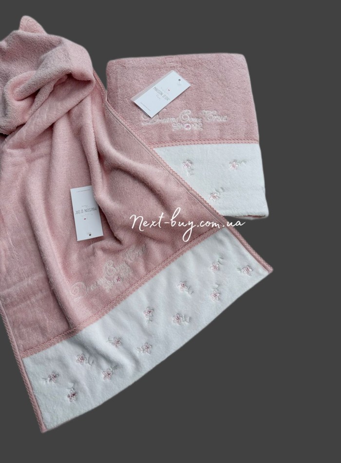 Maison D`or Lavoine Flowers rose махровий рушник для сауни 85х150 - Зображення 2