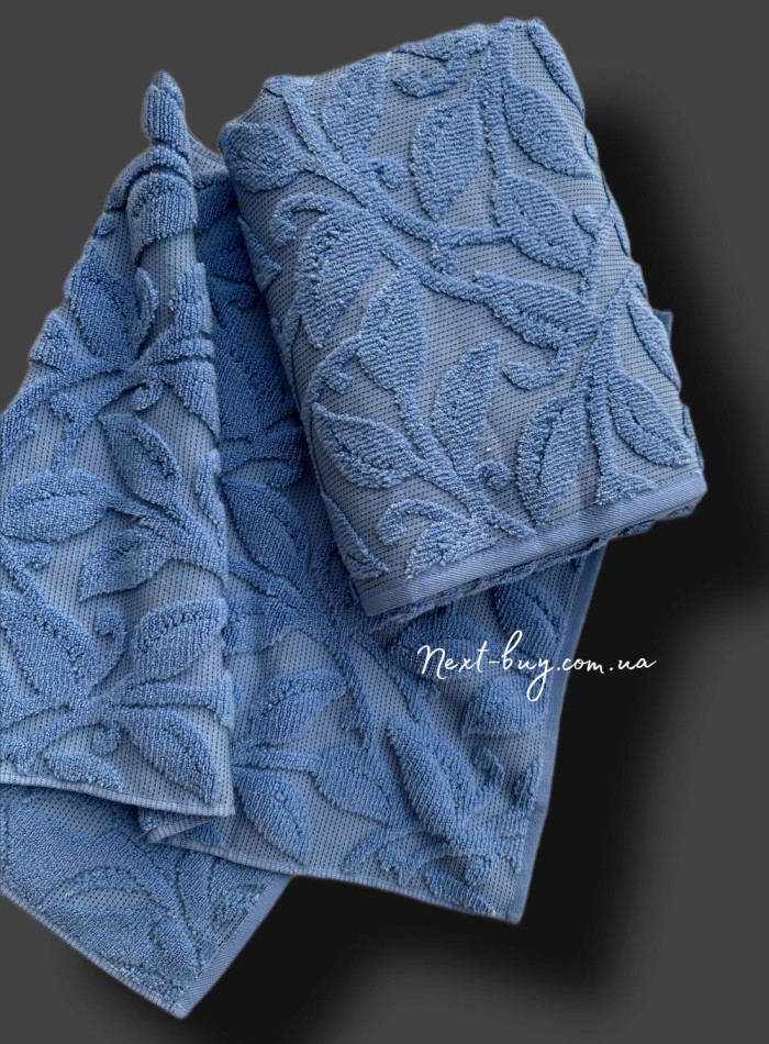 Махровий рушник для обличчя Cestepe Mihribar navy blue 50х90 Туреччина - Зображення 2