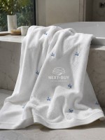 Mахровий рушник для обличчя Maison Dor Soft Butterflies white-blue 50х100 хлопок