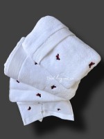 Набір махрових рушників Maison D'or Reve de Papillon white-red 3шт. бавовна - Зображення 5