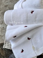 Набір махрових рушників Maison D'or Reve de Papillon white-red 3шт. бавовна - Зображення 3