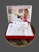 Набір махрових рушників Maison D'or Reve de Papillon white-red 3шт. бавовна - Зображення 4