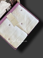 Набір махрових рушників Maison D'or Soft Hearts white-lilac 50х100см 2шт. - Зображення 4