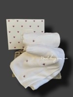 Набір махрових рушників Maison D'or Soft Hearts white-lilac 50х100см 2шт. - Зображення 3