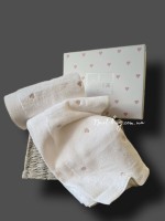 Набір махрових рушників Maison D'or Soft Hearts white-rose 50х100см 2шт.