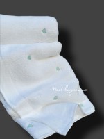 Набір махрових рушників Maison D'or Soft Hearts white-turquoise 50х100см 2шт. - Зображення 3