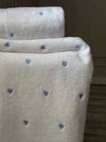 Махровий рушник для обличчя Cestepe Kalpli Nakisli white-blue 50х90 Туреччина - Зображення 2