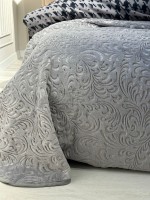 Покривало плюшеве Sarar grey 220х240 Туреччина - Зображення 4