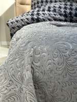 Покривало плюшеве Sarar grey 220х240 Туреччина - Зображення 6