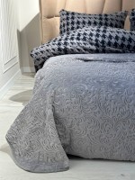 Покривало плюшеве Sarar grey 220х240 Туреччина