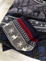 Постельное белье First Choice Flannel Happiness NavyBlue полуторный 160х220 — изображение 9