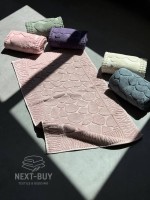 Натуральний килимок-рушник для ніг Febo Paspas rose 50x85