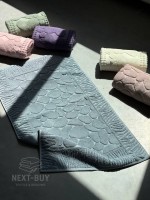 Натуральний килимок-рушник для ніг Febo Paspas gri 50x85 - Зображення 5
