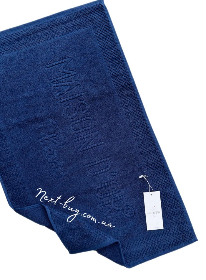 Натуральний килимок-рушник для ніг Maison D'or Bathmat navy - Зображення 2