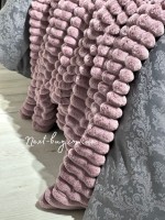 Теплий плюшевий плед Colorful шарпей бузковий євро 210х230 - Зображення 2