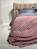 Теплий плюшевий плед Colorful шарпей рожевий євро 210х230 - Зображення 3