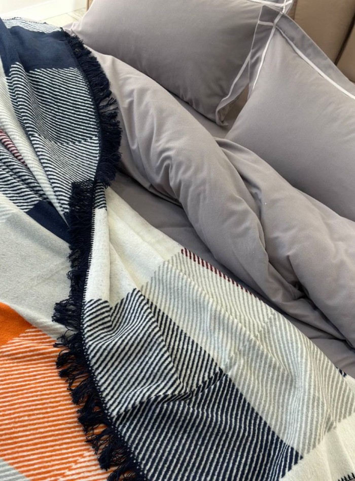 Плед Layka mavi хлопковый 180х220 Турция — изображение 9