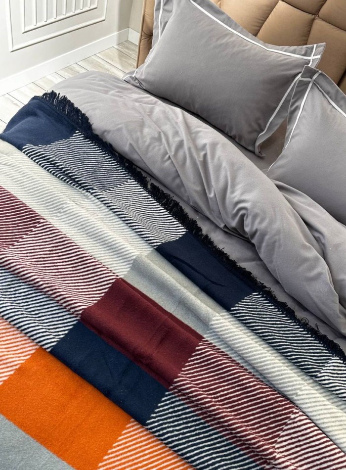 Плед Layka mavi хлопковый 180х220 Турция — изображение 7