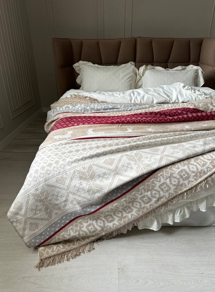 Плед Blanna Bej хлопковый 180х220 Турция — изображение 2