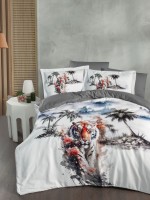 Постільна білизна First choice Tiger 3D Satin евро 200х220