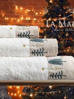 Новогодний набор махровых полотенец La Maison Holly 3шт. + ароматический спрей — изображение 8