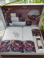 Набор махровых полотенец La Maison Lucy 3шт. + ароматический спрей — изображение 2