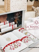 Новогодний набор махровых полотенец La Maison Missy 3шт. + ароматический спрей — изображение 8
