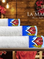 Новогодний набор махровых полотенец La Maison Santa 3шт. + ароматический спрей — изображение 2