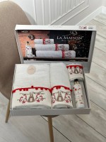 Новогодний набор махровых полотенец La Maison Missy 3шт. + ароматический спрей — изображение 2