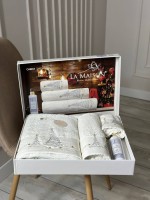 Новогодний набор махровых полотенец La Maison Christ 3шт. + ароматический спрей — изображение 2