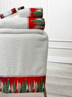 Новогодний набор махровых полотенец La Maison Clara 3шт. + ароматический спрей — изображение 3