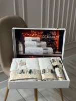 Новогодний набор махровых полотенец La Maison Holly 3шт. + ароматический спрей — изображение 2