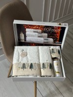 Новогодний набор махровых полотенец La Maison Holly 3шт. + ароматический спрей — изображение 4