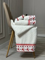 Новогодний набор махровых полотенец La Maison Joy 3шт. + ароматический спрей