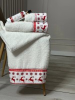 Новогодний набор махровых полотенец La Maison Joy 3шт. + ароматический спрей — изображение 5