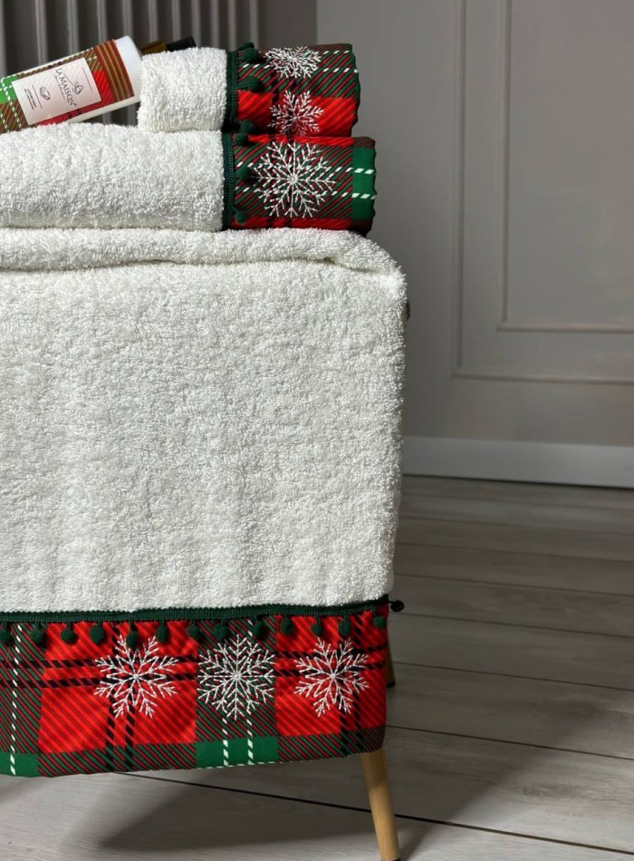 Новогодний набор махровых полотенец La Maison Merry 3шт. + ароматический спрей — изображение 6