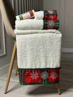 Новогодний набор махровых полотенец La Maison Merry 3шт. + ароматический спрей