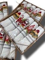 Набір кухонних рушників Nilteks Merry Christmas tencel 5шт. 40х60 см
