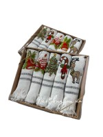 Набір кухонних рушників Nilteks New Year tencel 5шт. 40х60 см - Зображення 2