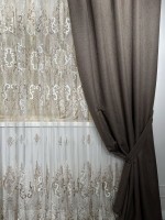 Штора лляна Len коричнева - Зображення 5