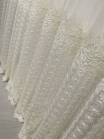 Тюль сітка Gypsophila кремовий Туреччина - Зображення 6
