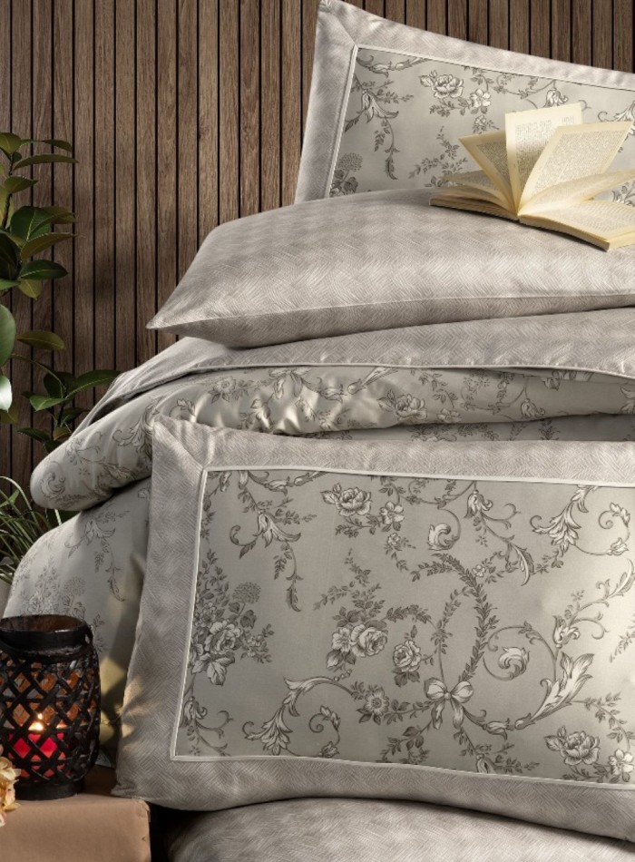 Постільна білизна Dema Beige La Romano premium сатин евро 200х220 - Зображення 2