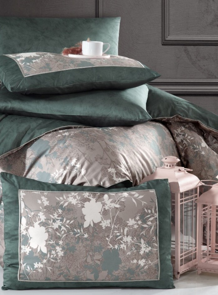 Постільна білизна Lily Moonmist La Romano premium сатин евро 200х220 - Зображення 2