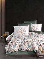 Постільна білизна Madena Beige La Romano premium сатин евро 200х220