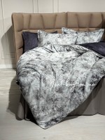 Постільна білизна Sirene Cobalt La Romano premium сатин евро 200х220 - Зображення 6