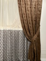 Штора мармур Marble шоколадна
