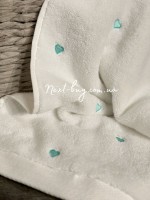 Maison D'or Micro Cotton Soft Embroidery набір бавовняних рушників 4шт white-mint - Зображення 2